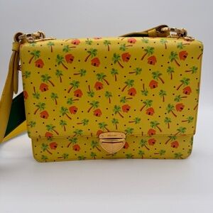 Prada Yellow Tropical Print Women's Bag